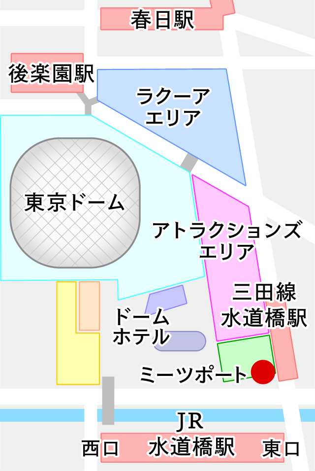東京ドームシティのマップ