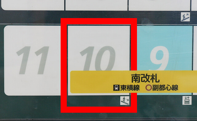 山手線・外回りの出口のりかえ案内
