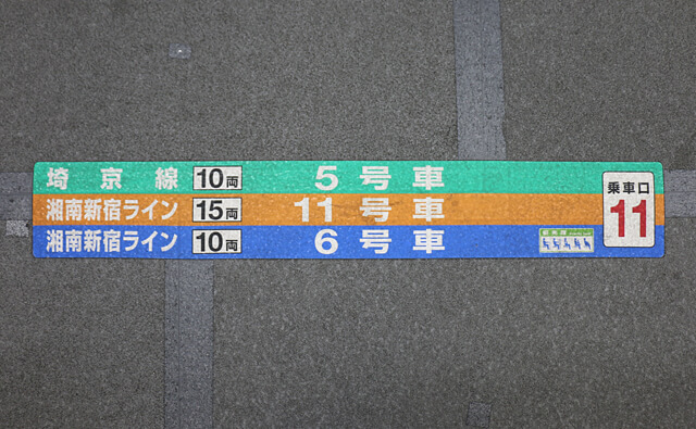 4番ホームの乗車位置