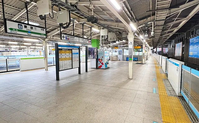 京浜東北線の秋葉原・上野方面ホーム