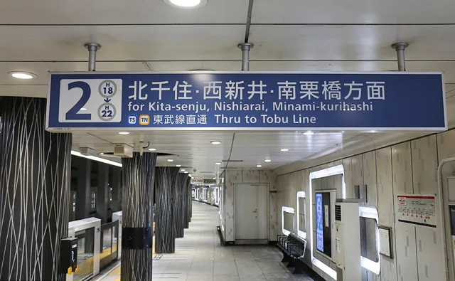 中目黒方面ホーム