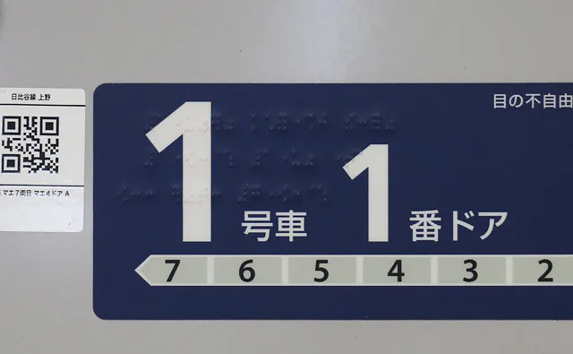 北千住方面の乗車位置