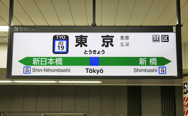 横須賀線・東京駅の駅名標